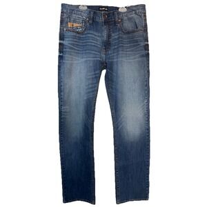 Rank 45 Men's Slim Straight Medium Wash Jeans, 34x34, NWOT tags Rugged Western